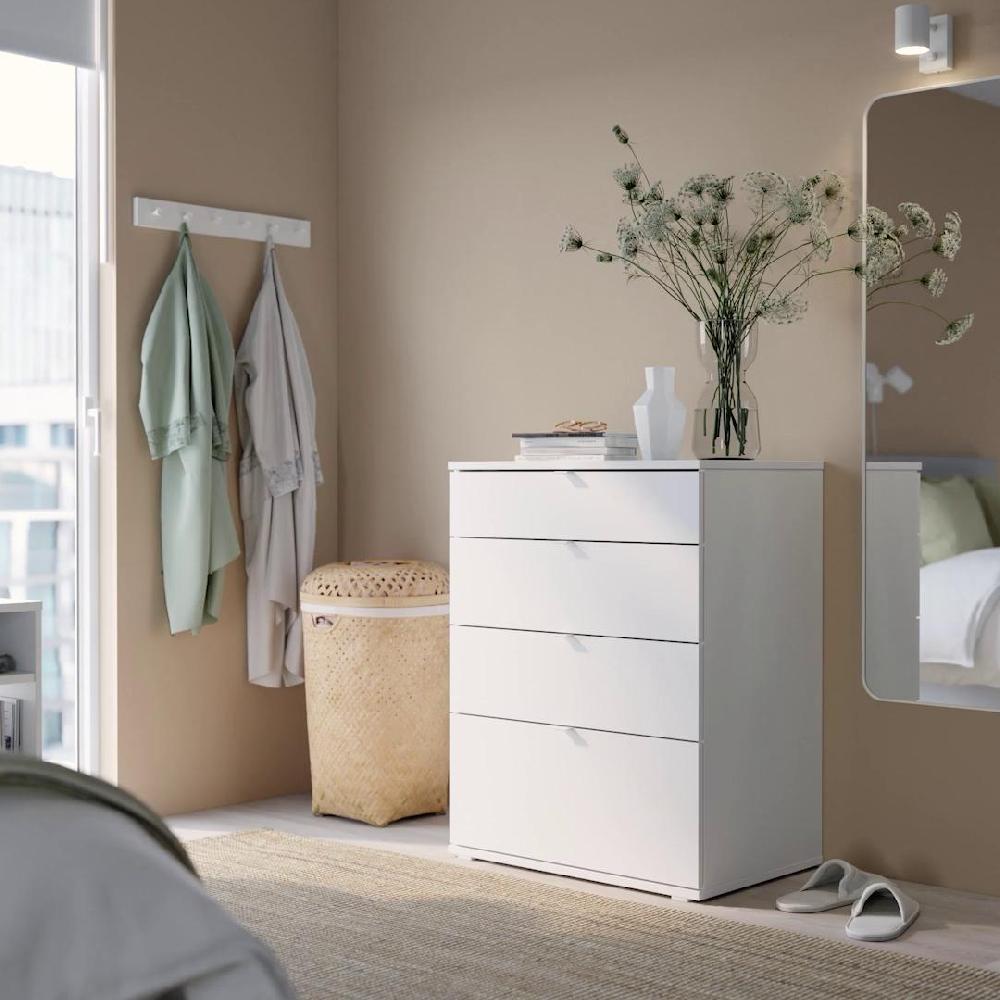 IKEA VIHALS Kommode mit 4 Schubladen weiß/Verankerungs-/Entsperrfunktion 70x47x90 cm Letzter Tag