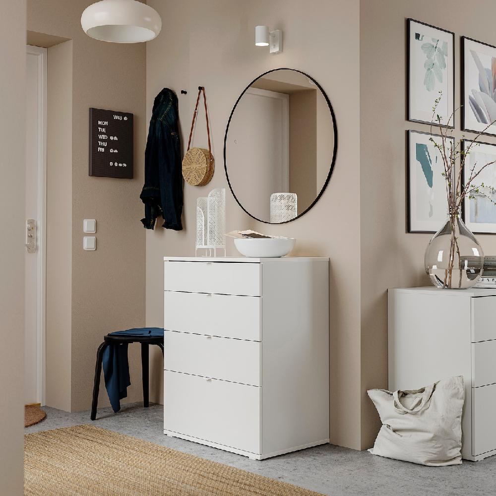 IKEA VIHALS Kommode mit 4 Schubladen weiß/Verankerungs-/Entsperrfunktion 70x47x90 cm Letzter Tag