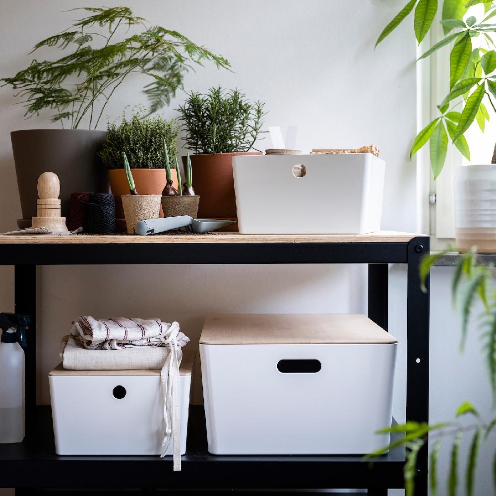 IKEA KUGGIS Box weiß 26x35x15 cm Bis zu 60% Rabatt