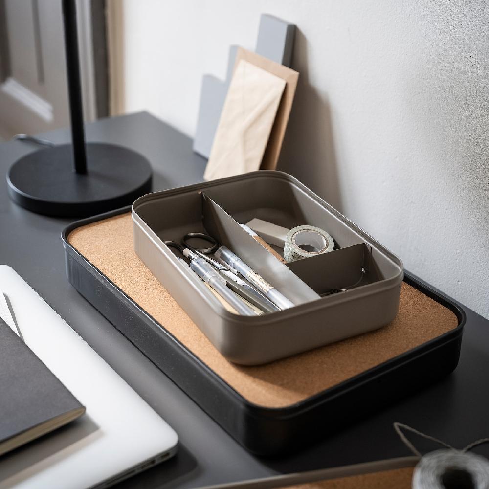 IKEA HARVMATTA Kasten mit Fächern dunkel graubeige 24x18x6 cm Nur für heute