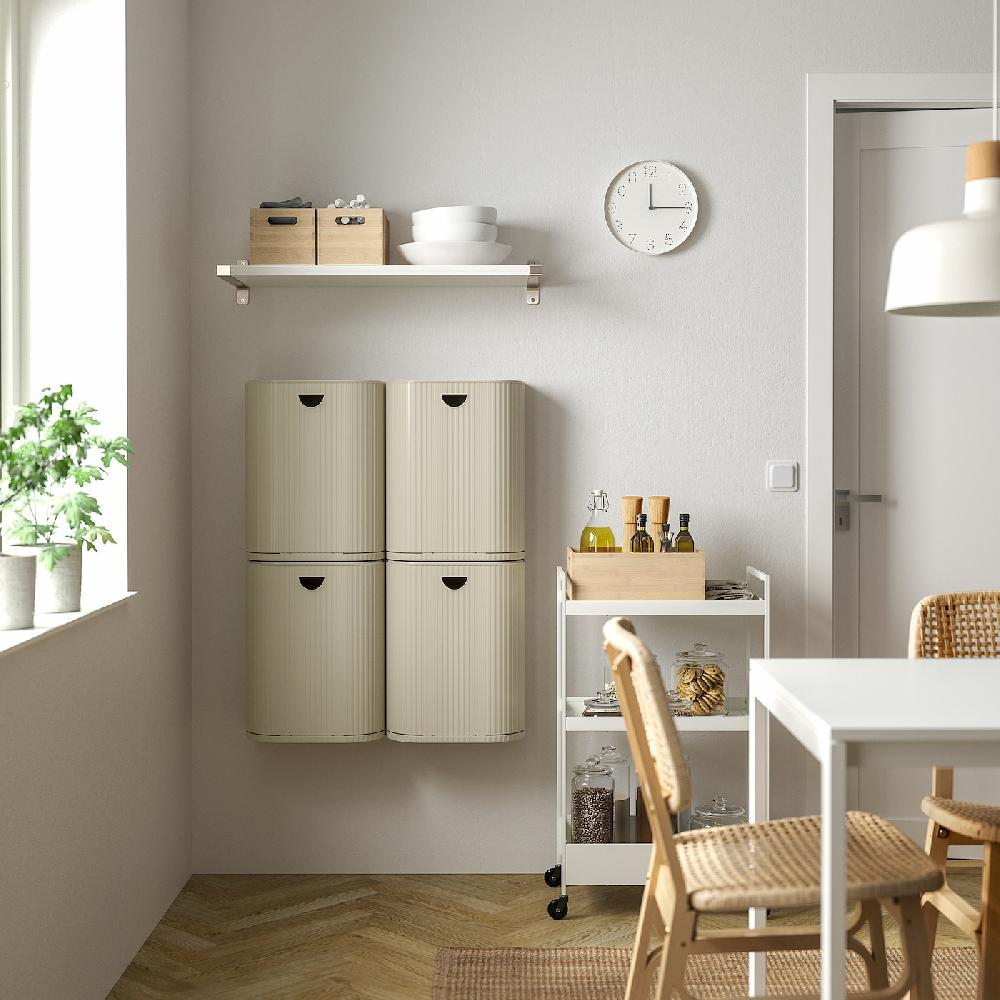 IKEA GÅRDSBUTIK Tonne mit Deckel graubeige 21 l Vierteljährliche Förderung