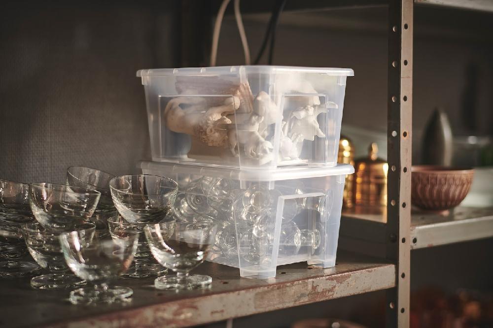 IKEA SAMLA Box mit Deckel transparent 28x20x14 cm/5 l Bis zu 55% Rabatt