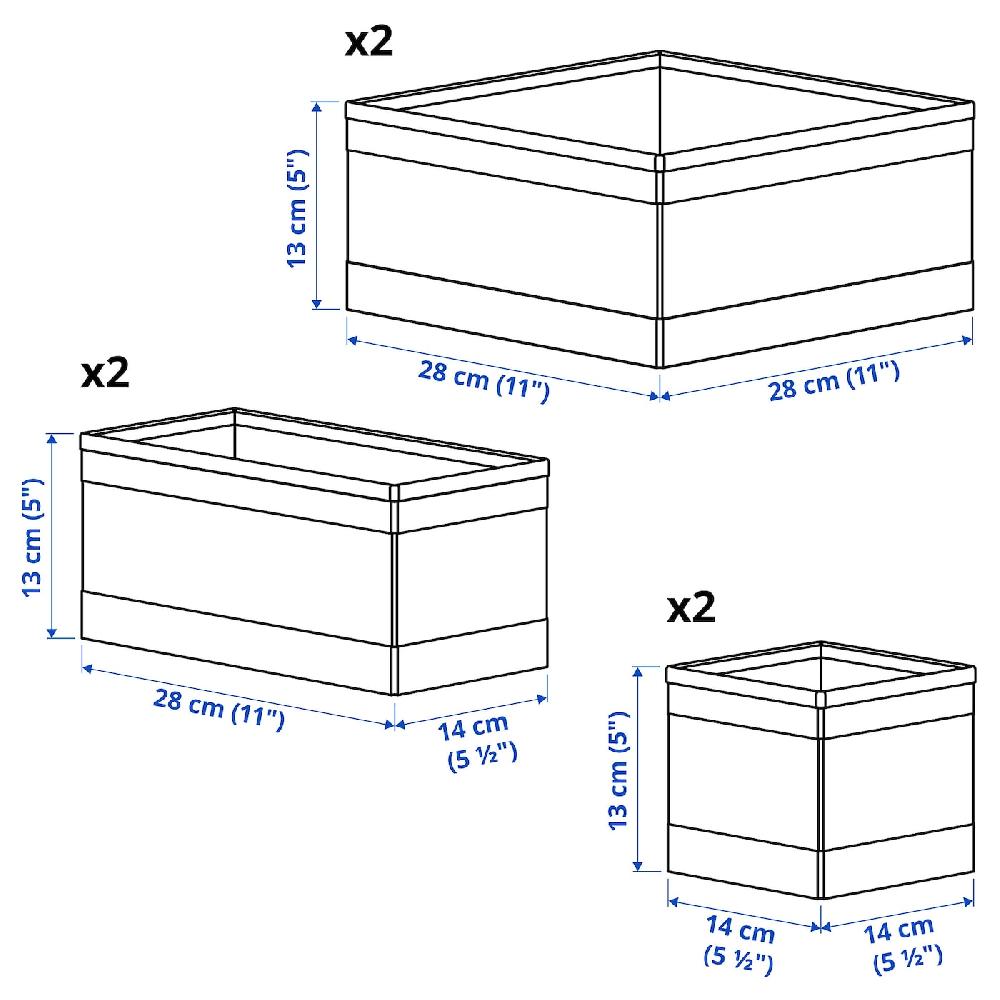 IKEA SKUBB Box 6er-Set weiß Nur noch ein Tag übrig
