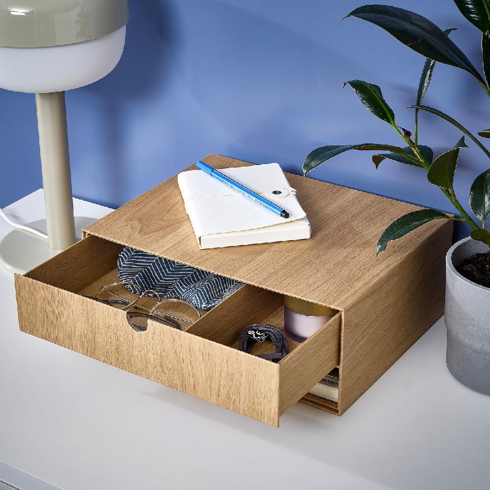 IKEA HÄSTVISKARE Mini-Kommode Eichenachbildung 32x24 cm 50% Rabatt mit kostenlosem Versand