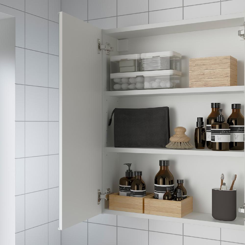 IKEA ENHET Spiegelschrank 2 Türen weiß 60x17x75 cm Begrenzt auf 3 Tage
