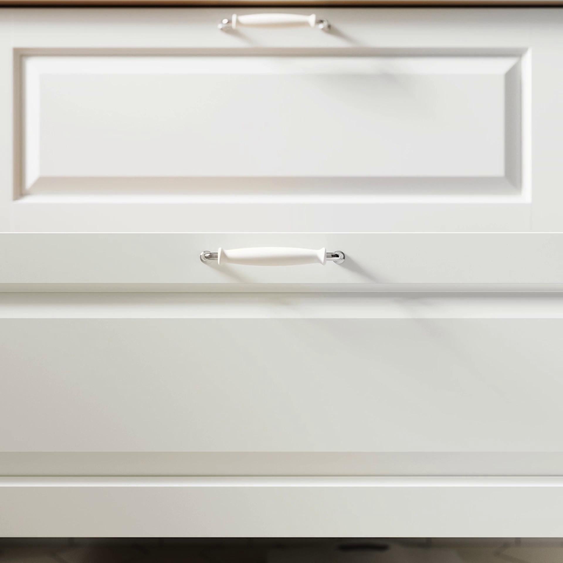 IKEA TÄNNFORSEN / RUTSJÖN Waschbschr+Schubladen/Waschb/Mibatt weiß/weiß marmoriert 82x49x76 cm Im Verkauf