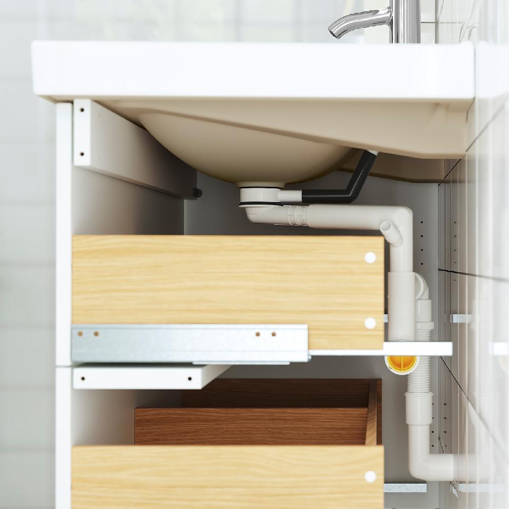 IKEA ÄNGSJÖN / BACKSJÖN Waschbschr+Schublade/Waschb/Mischba Eichenachbildung 60x48x39 cm 50% Rabatt für begrenzte Zeit
