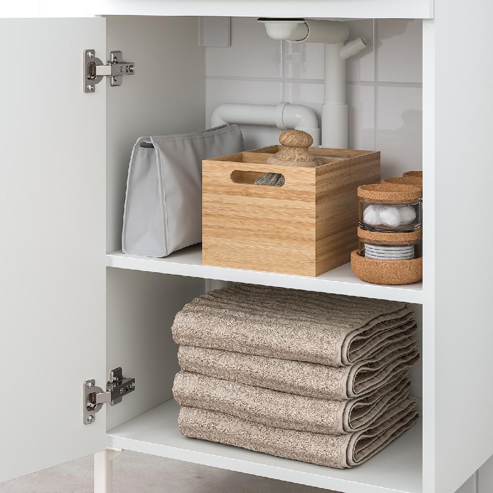 IKEA NYSJÖN / BJÖRKÅN Waschbeckschr+Tür/Waschb/Mischbat weiß 54x40x98 cm Schlussverkauf