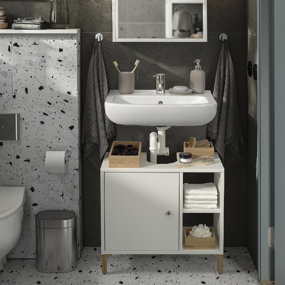 IKEA NORSÄLVEN Waschbeckenunterschrank mit Tür weiß 60x55x32 cm Fabrik Onlineshop