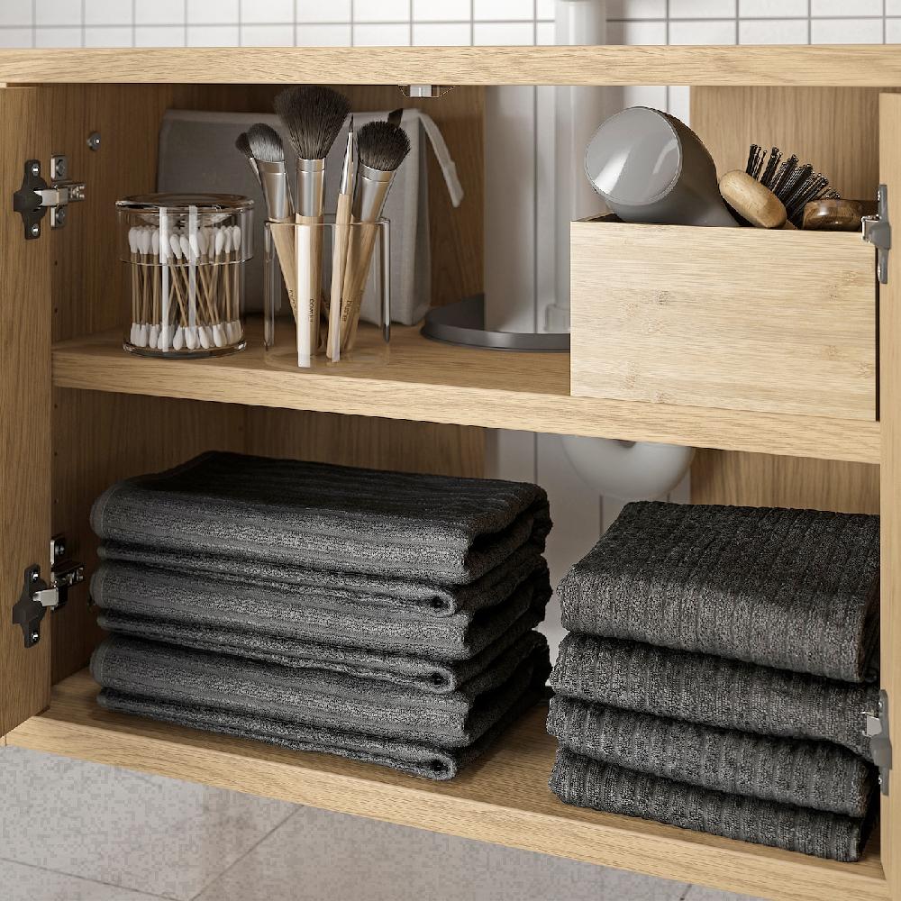 IKEA BYASJÖN Waschbeckenunterschrank mit Türen Eichenachbildung 66x37x59 cm Fabrikpreis
