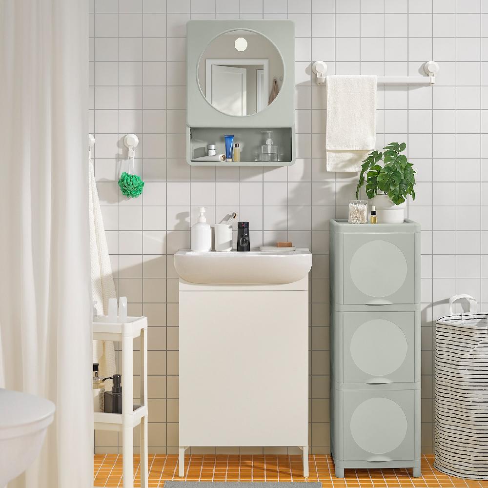 IKEA IVÖSJÖN Schrank mit Türen grün 33x34x99 cm Günstig kaufen