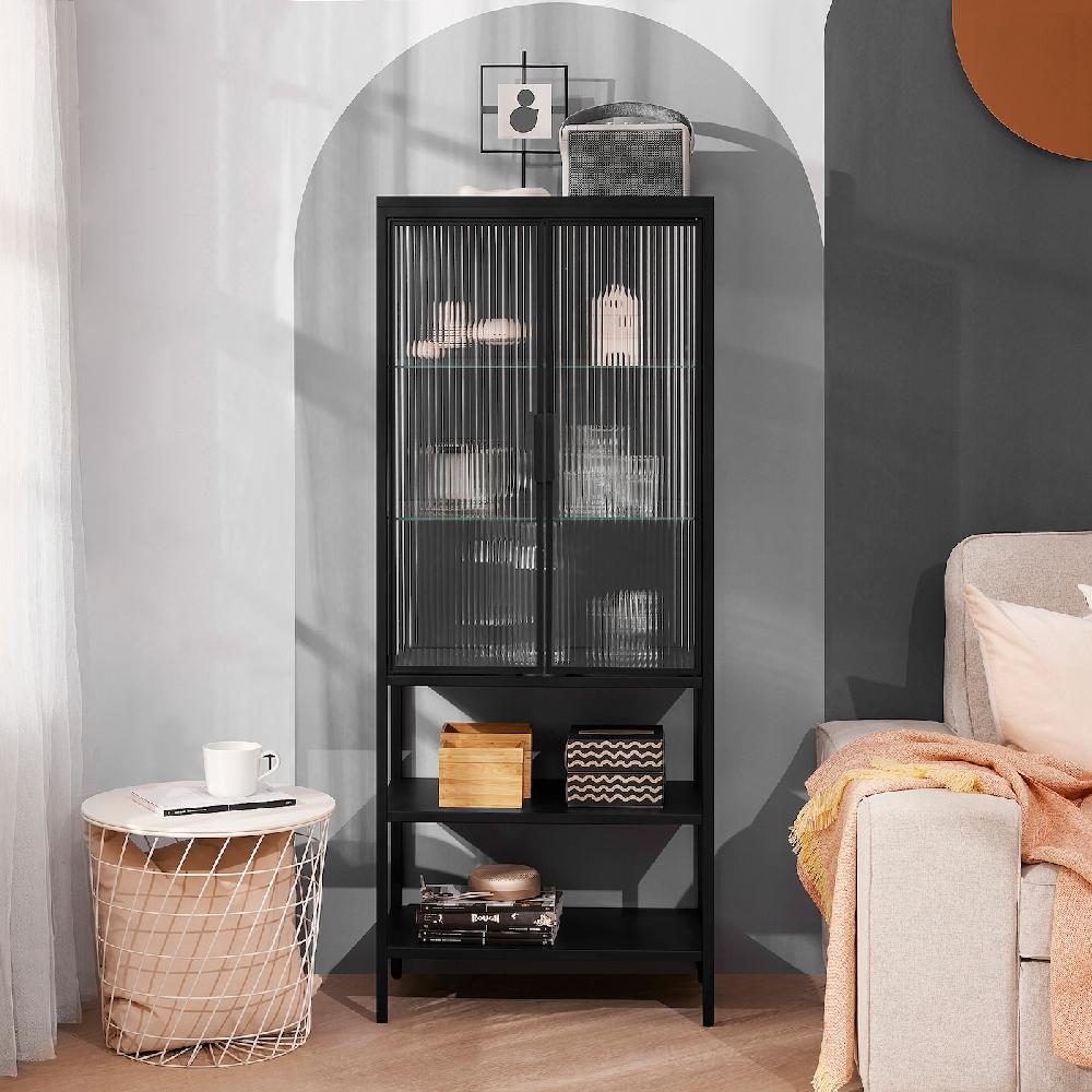IKEA MOSSJÖN Vitrine 2-türig anthrazit 60x34x146 cm Black Friday