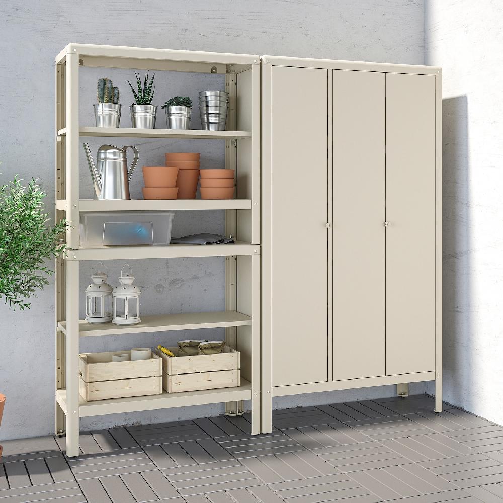 IKEA KOLBJÖRN Schrank drinnen/draußen beige 90x161 cm Osterangebot