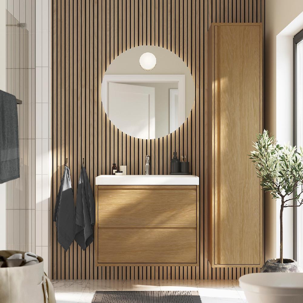 IKEA ÄNGSJÖN Hochschrank mit Tür Eichenachbildung 40x35x195 cm Vatertagsangebot