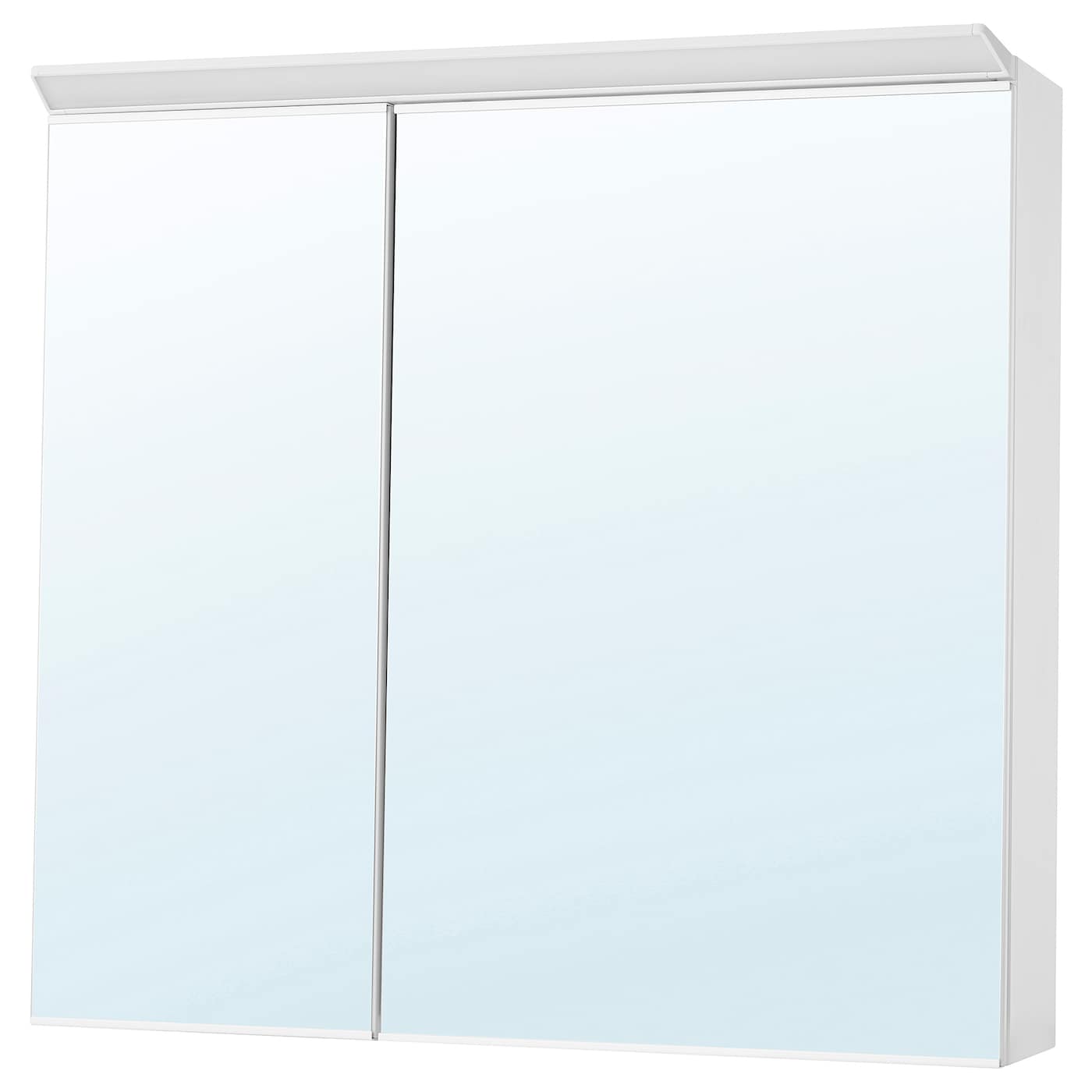 IKEA TREASJÖN Spiegelschrank m. 2 Türen+int. Bel. 80x17x75 cm Zeitlich begrenztes Angebot