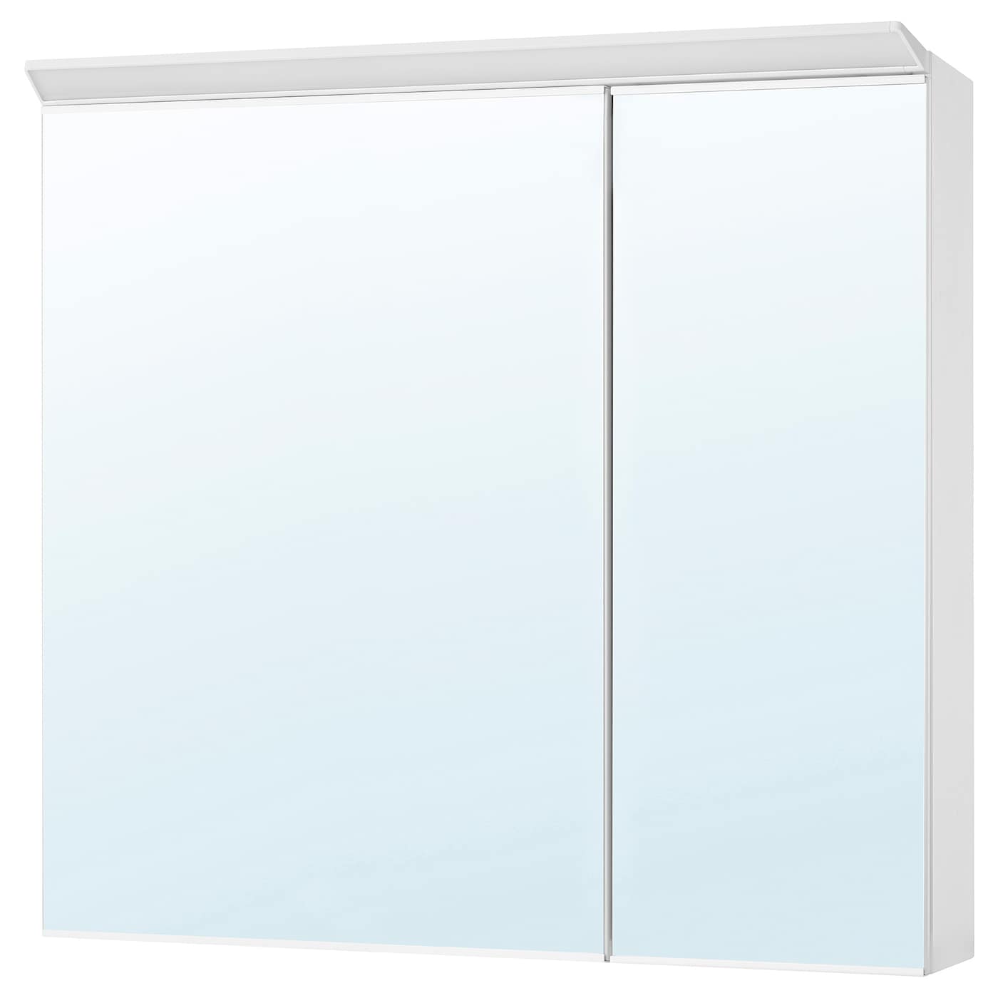 IKEA TREASJÖN Spiegelschrank m. 2 Türen+int. Bel. 80x17x75 cm Zeitlich begrenztes Angebot