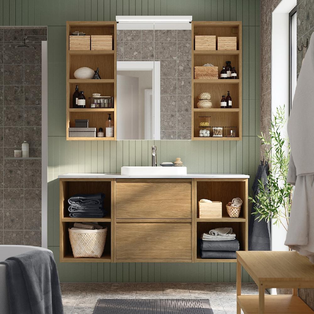 IKEA HAGAÅN Offener Wandschrank Eichenachbildung 40x15x95 cm Exklusive Angebote