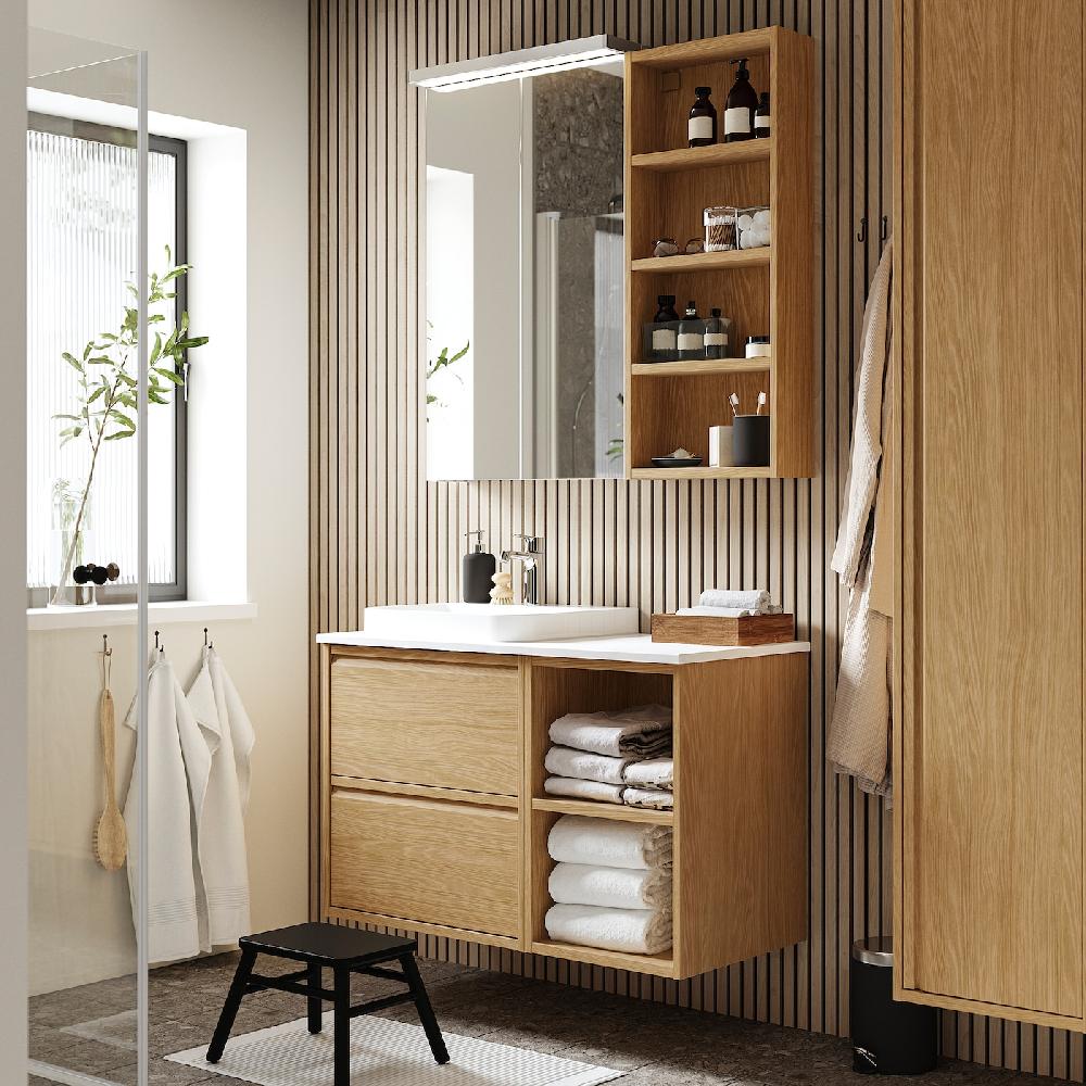 IKEA HAGAÅN Regal Eichenachbildung 40x48x63 cm Neuheiten