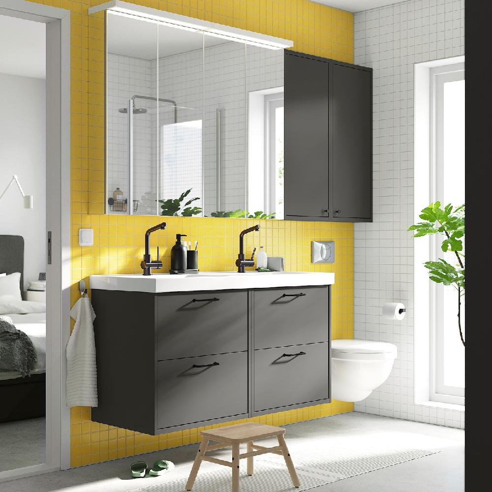 IKEA HAVBÄCK Wandschrank mit Tür dunkelgrau 40x15x95 cm Bestseller
