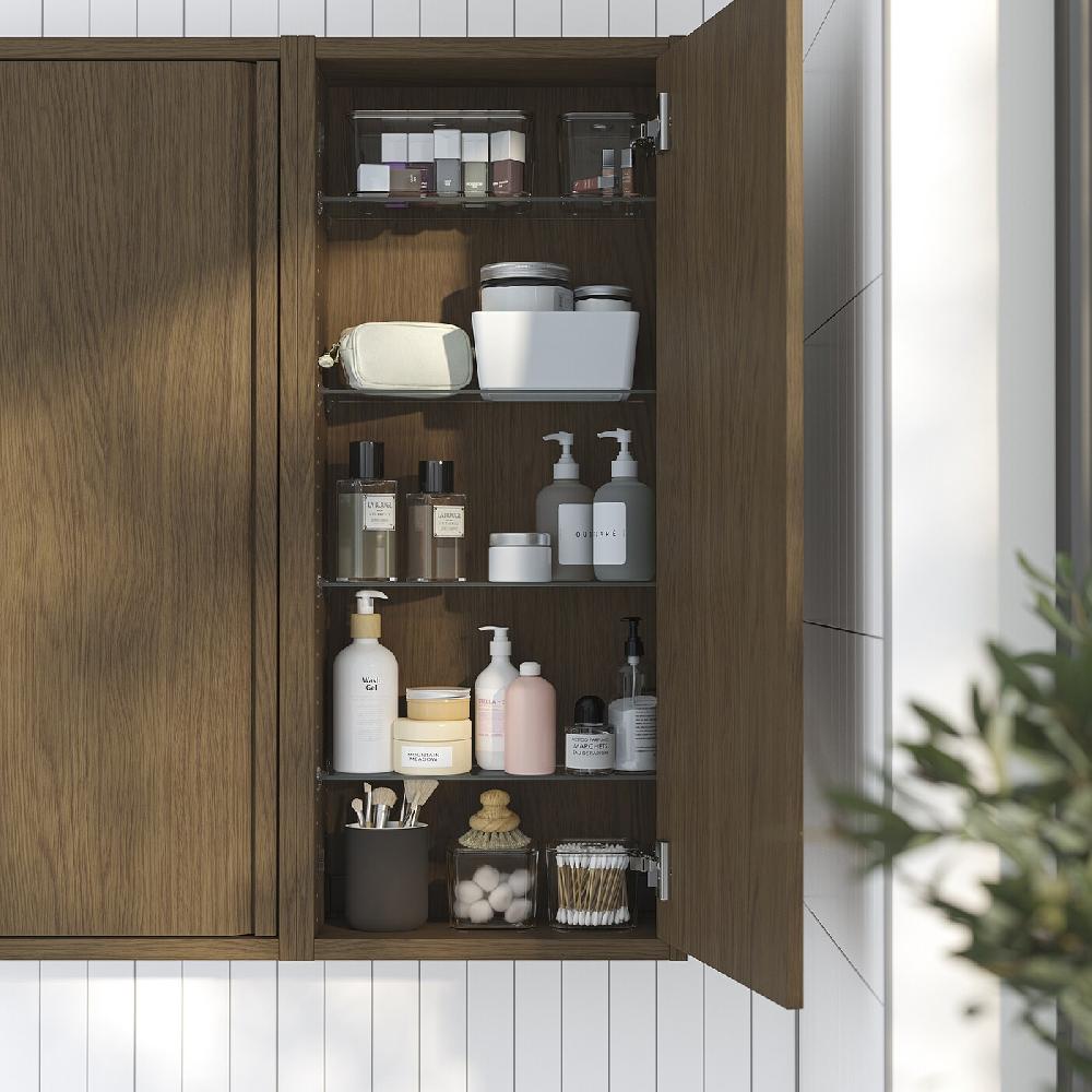 IKEA ÄNGSJÖN Wandschrank mit Tür braun Eichenachbildung 40x15x95 cm Sonderangebote