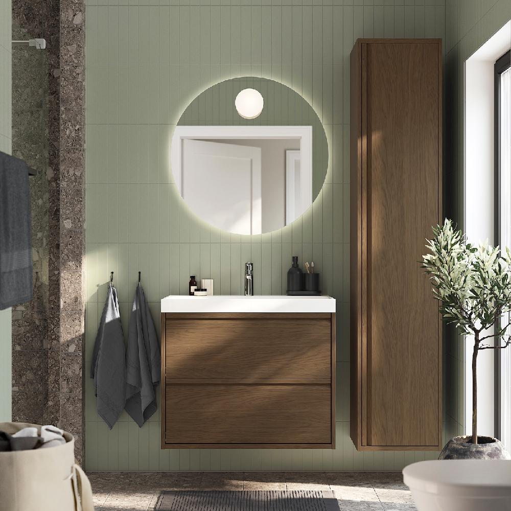 IKEA ÄNGSJÖN Hochschrank mit Tür braun Eichenachbildung 40x35x195 cm Riesige Ersparnisse