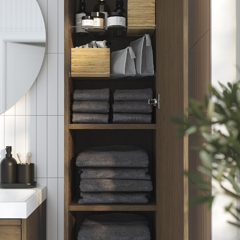 IKEA ÄNGSJÖN Hochschrank mit Tür braun Eichenachbildung 40x35x195 cm Riesige Ersparnisse