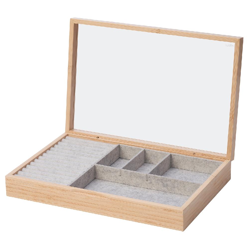 IKEA HALSREM Schmuckkästchen mit Fächern 328x218 mm