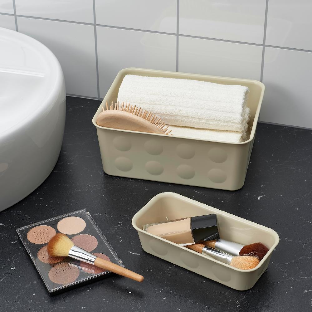 IKEA NOJIG Sortierbox Kunststoff/beige 10x20x5 cm Discount Store für neue Produkte