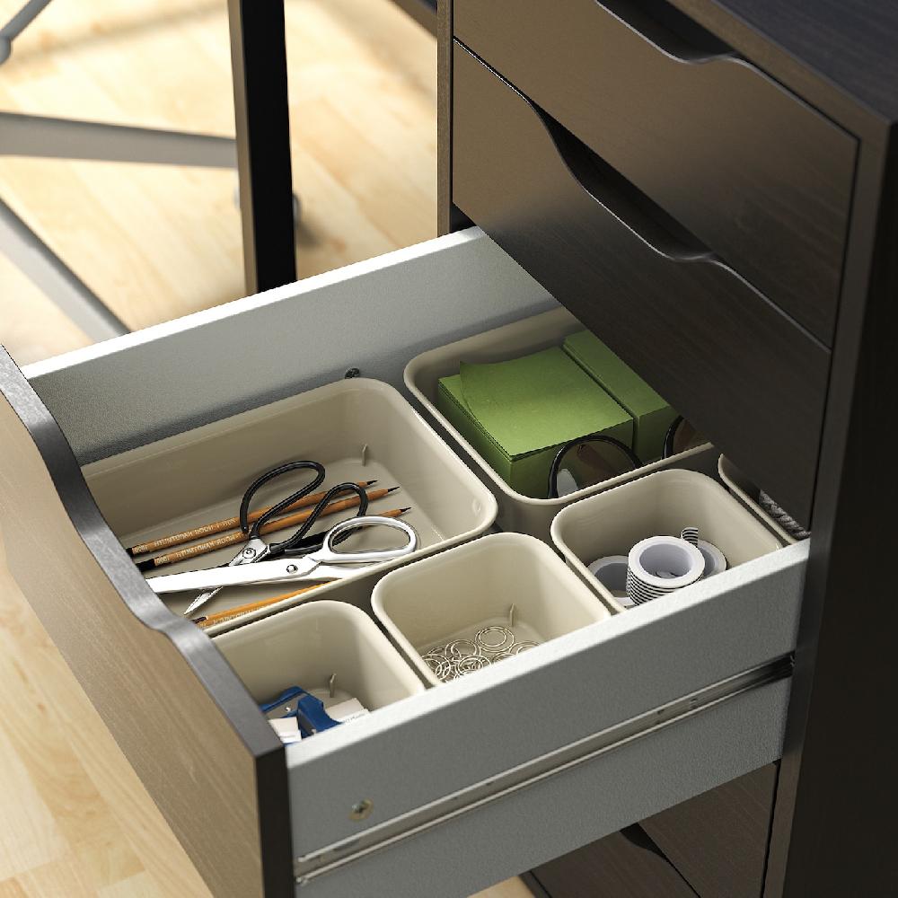 IKEA NOJIG Sortierbox Kunststoff/beige 15x20x5 cm Nur noch ein Tag übrig
