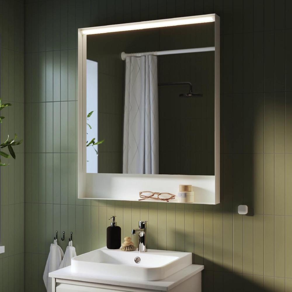 IKEA FAXÄLVEN Spiegel mit Beleuchtung 60x95 cm Kostenloser Versand international