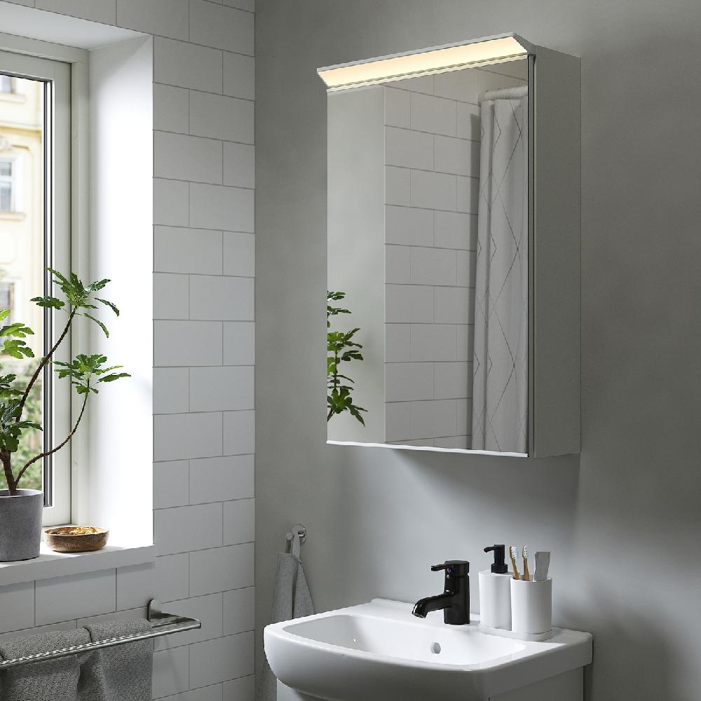 IKEA TREASJÖN Spiegelschrank m. Tür+int. Bel. 50x17x75 cm 50% Rabatt für begrenzte Zeit