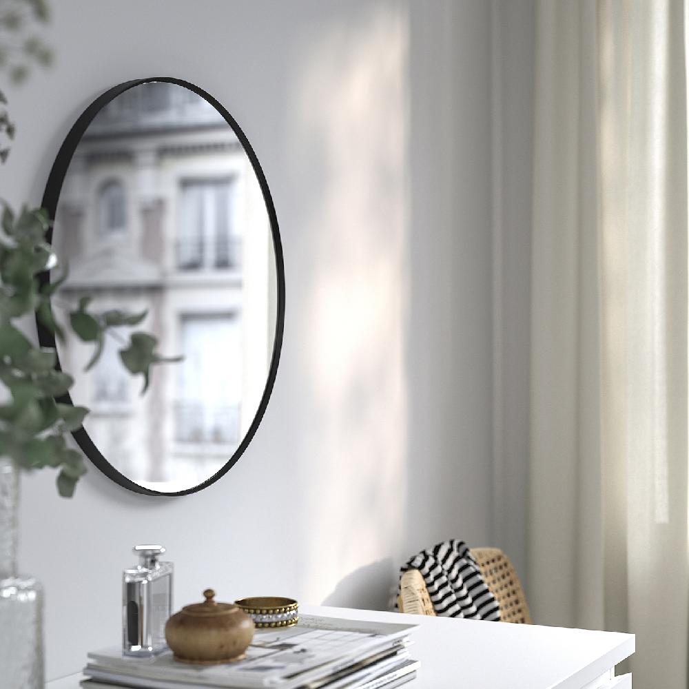 IKEA LINDBYN Spiegel schwarz 50 cm Outlet