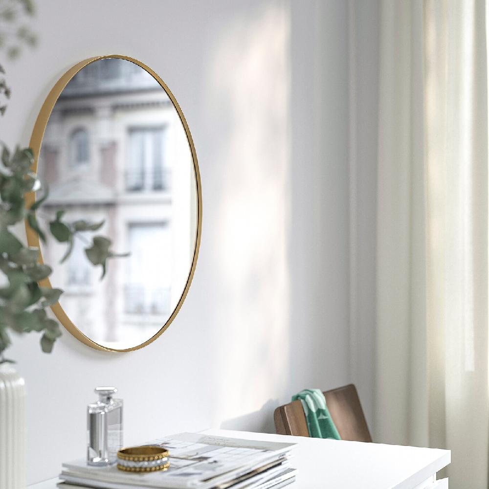 IKEA LINDBYN Spiegel goldfarben 50 cm Auslauf
