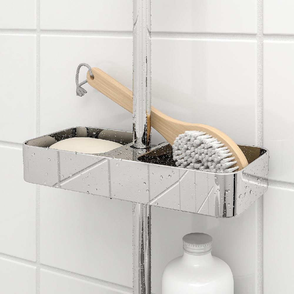 IKEA BROGRUND Duschablage verchromt 25x4 cm Rabatt
