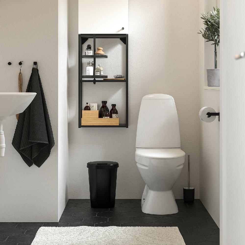 IKEA HÖLASS Behälter mit Deckel schwarz 8 l Günstig kaufen