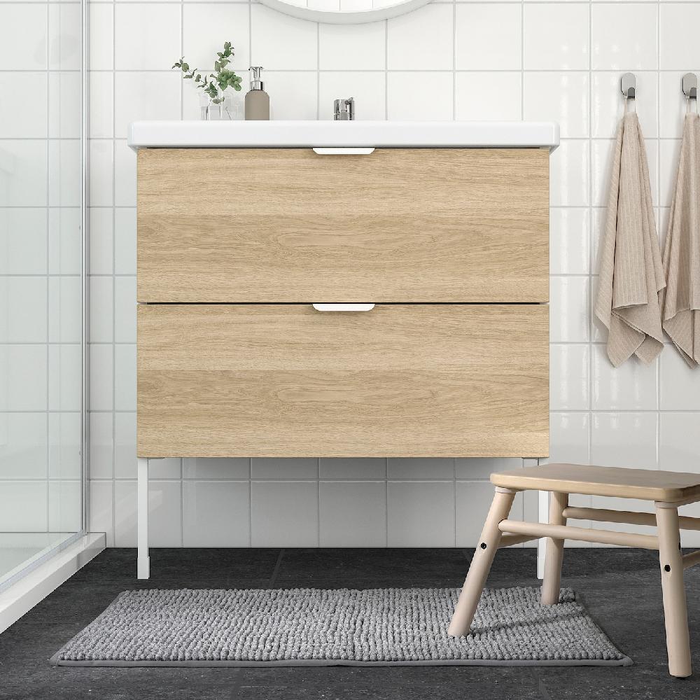 IKEA TOFTBO Badematte grauweiß meliert 50x80 cm Flash Sale