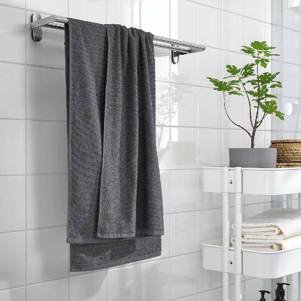 IKEA VÅGSJÖN Badetuch dunkelgrau 70x140 cm Black Friday