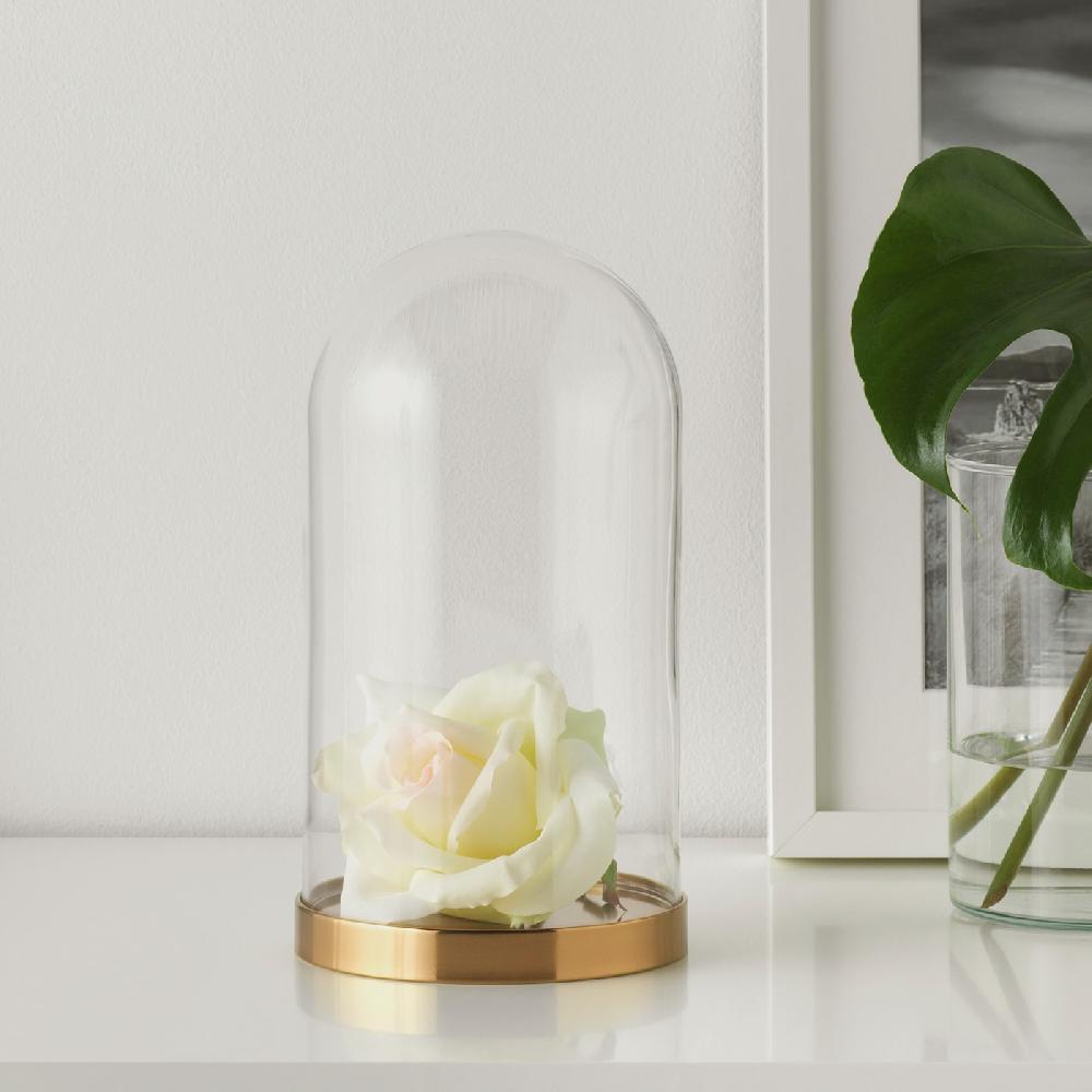 IKEA BEGÅVNING Glasglocke mit Teller 26 cm Online Outlet