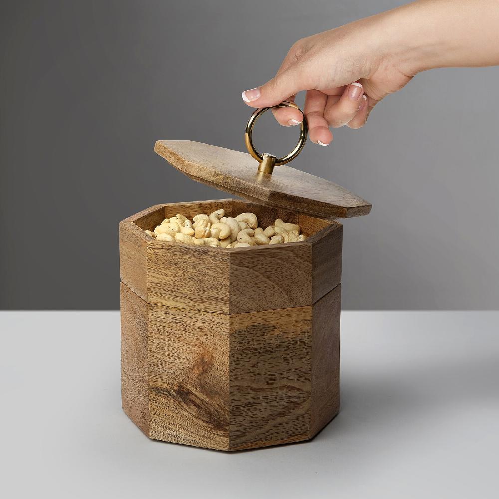IKEA GOKVÄLLÅ Dose mit Deckel Holz 17x17x23 cm Wochenangebot
