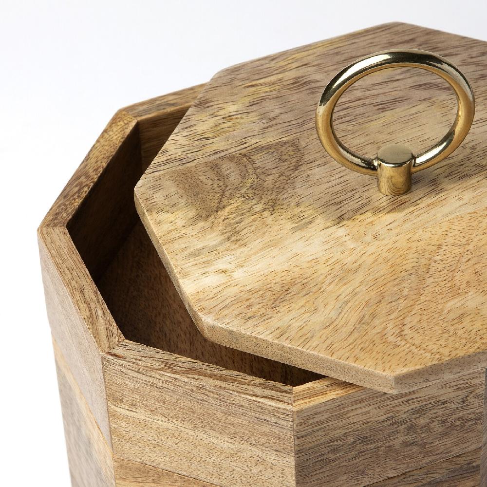 IKEA GOKVÄLLÅ Dose mit Deckel Holz 17x17x23 cm Wochenangebot