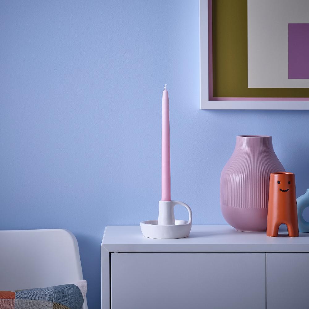 IKEA KLOKHET Kerze duftneutral hellrosa 25 cm Bis zu 50% Rabatt