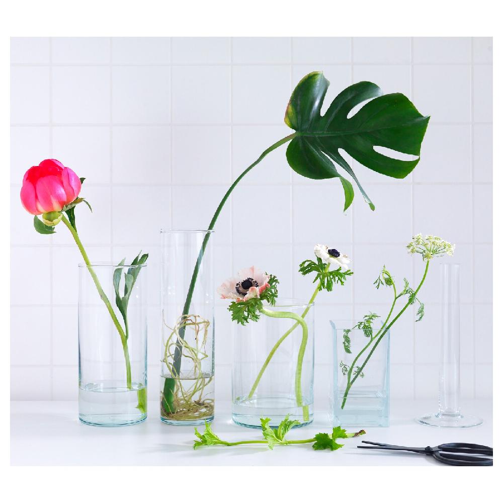 IKEA CYLINDER Vase 3er-Set Klarglas Sonderangebot der Fabrik
