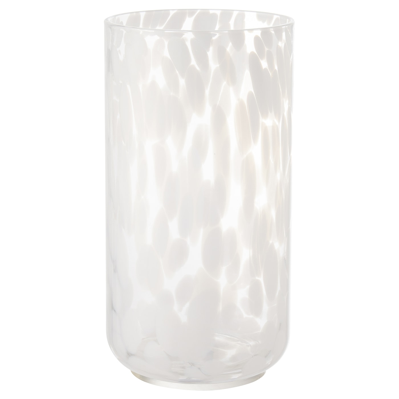 IKEA HÄCKOXEL Vase Punkte weiß 20 cm Clearance-Verkauf