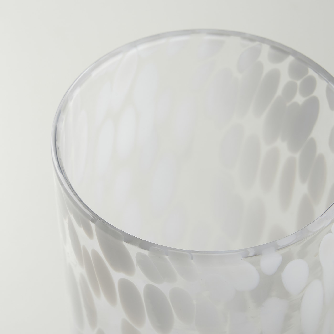 IKEA HÄCKOXEL Vase Punkte weiß 20 cm Clearance-Verkauf