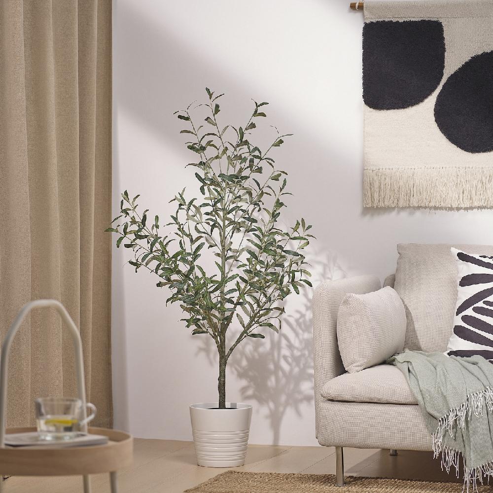IKEA FEJKA Topfpflanze künstlich drinnen/draußen Olivenbaum 19 cm Günstiger Verkauf