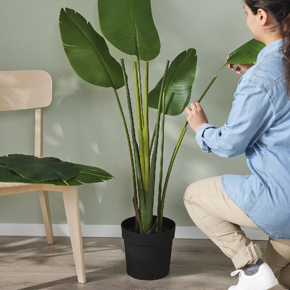 IKEA FEJKA Topfpflanze künstlich drinnen/draußen Strelitzie 23 cm Sonderangebot