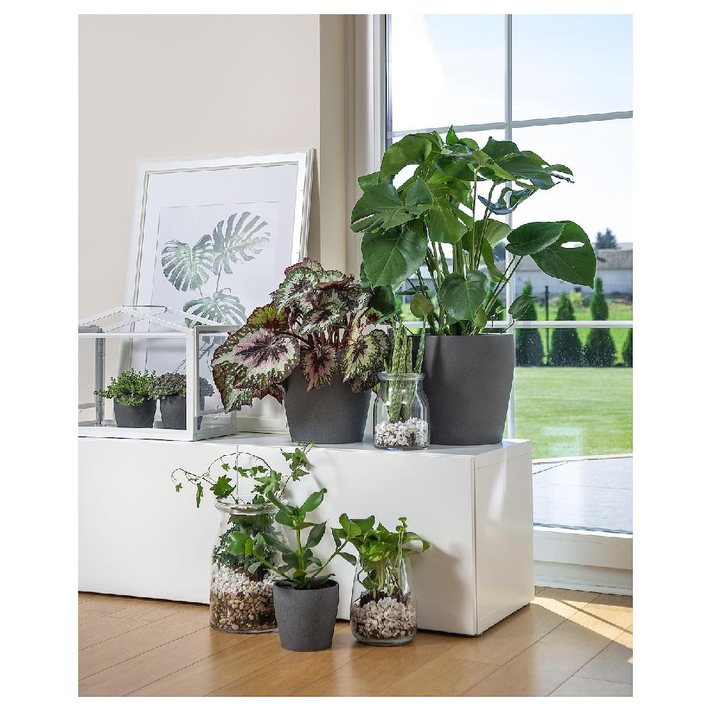 IKEA PERSILLADE Übertopf dunkelgrau 24 cm Rabatt