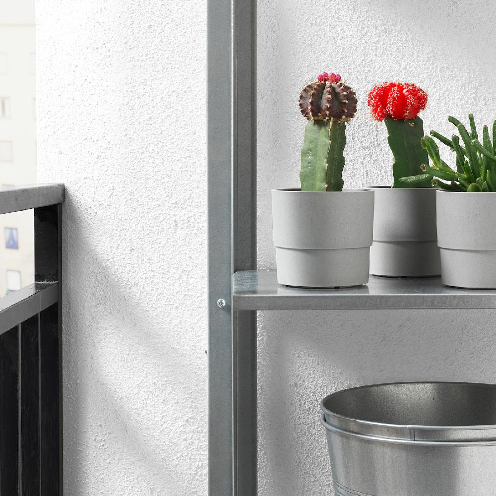 IKEA NYPON Übertopf drinnen/draußen grau 9 cm Begrenztes Angebot