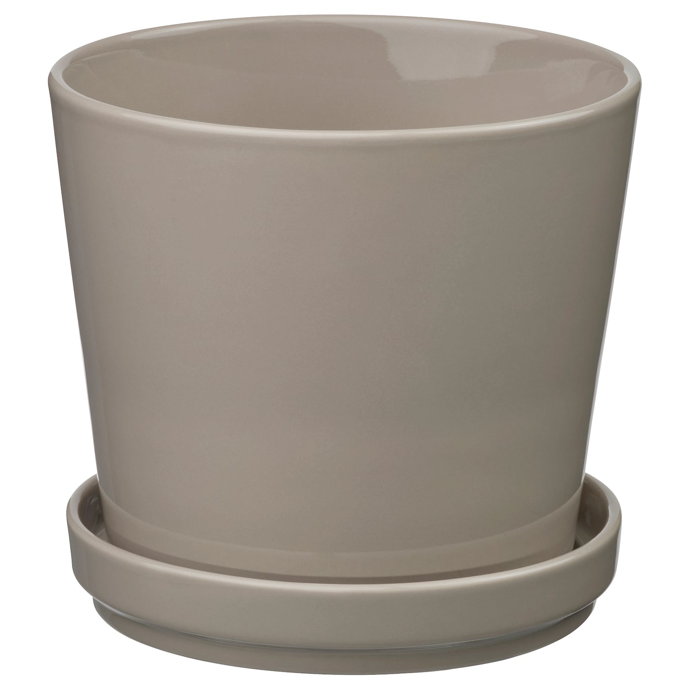 IKEA KLOTLÖNN Blumentopf mit Untersetzer drinnen/draußen/grau/beige 15 cm Osterangebot
