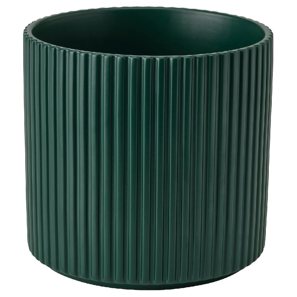 IKEA DAKSJUS Blumentopf dunkelgrün 12 cm